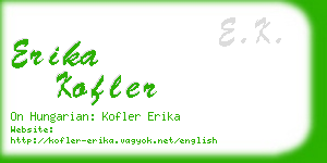 erika kofler business card
